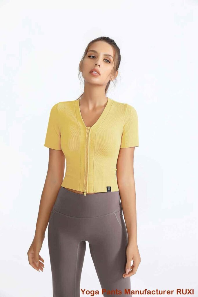 Pantalones de yoga grises de ajuste cómodo para mujer RUXI