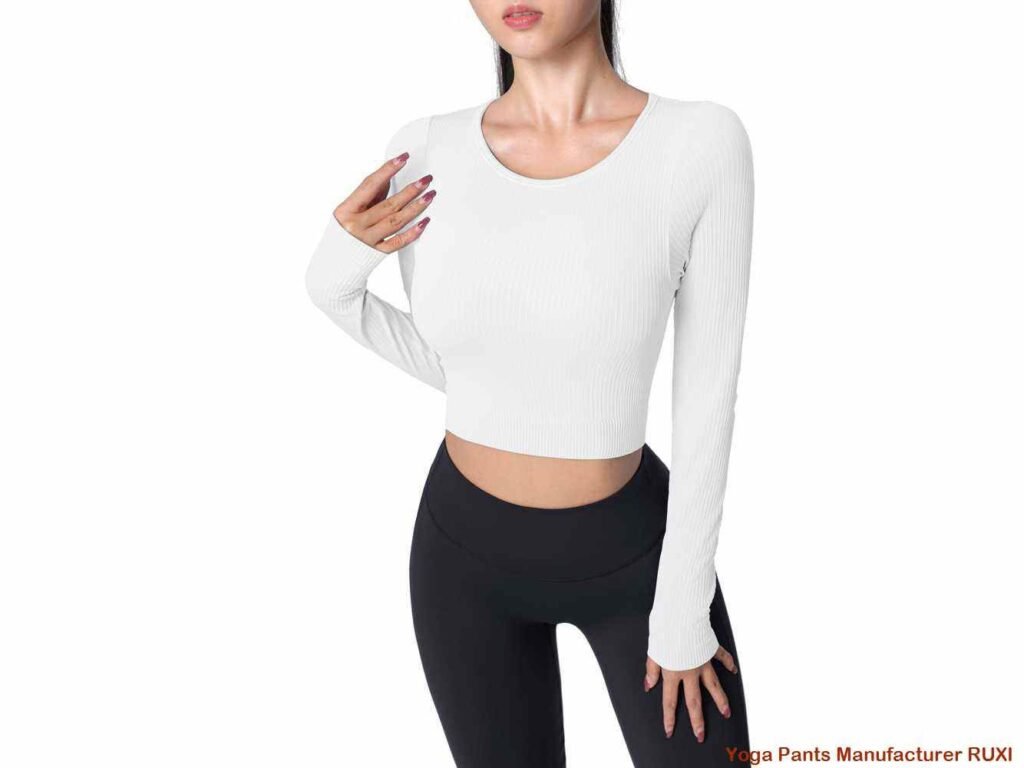 Tops de entrenamiento cortos para mujer RUXI c715