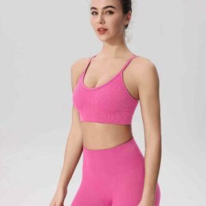 Top de yoga con cuello en V RUXI c873