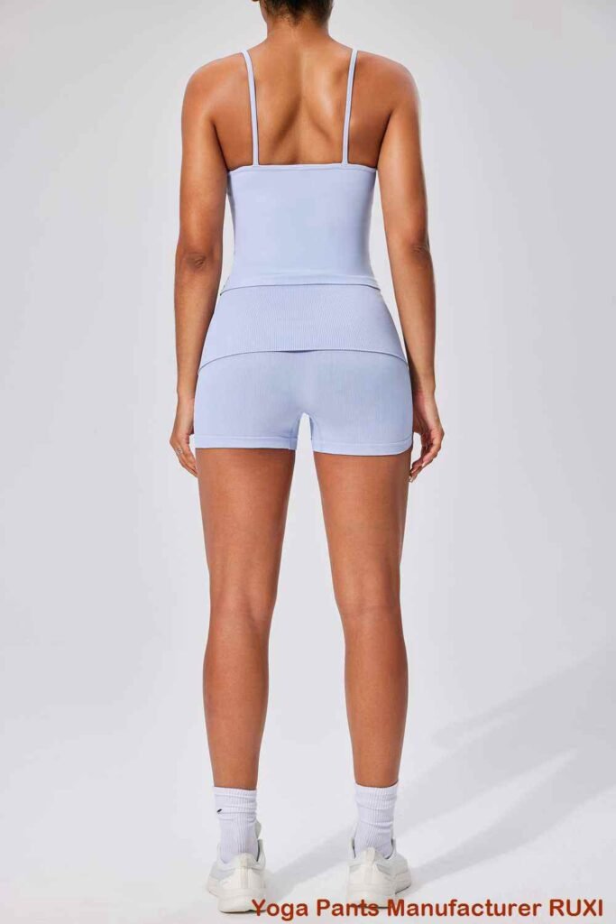 pantalones cortos de gimnasio de tiro alto RUXI c2655