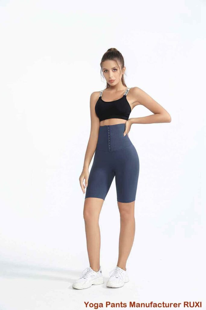 Pantalones cortos de gimnasia para mujer con forro RUXI