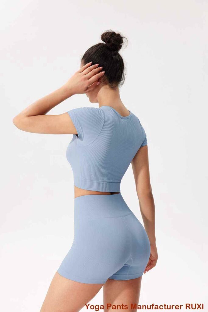 bolsillos de pantalones cortos de yoga RUXI c3429